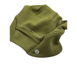 Lululemon Run For It All Olive Green Running Beanie Reflective Cold Weather Hat